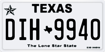 TX license plate DIH9940