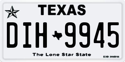TX license plate DIH9945