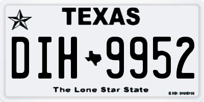 TX license plate DIH9952
