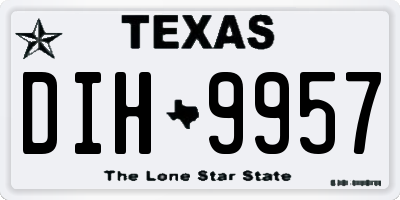 TX license plate DIH9957