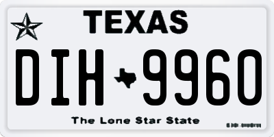 TX license plate DIH9960