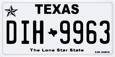 TX license plate DIH9963