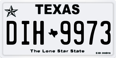 TX license plate DIH9973