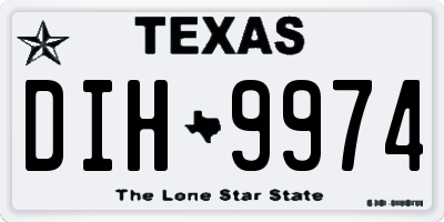 TX license plate DIH9974