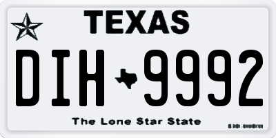 TX license plate DIH9992