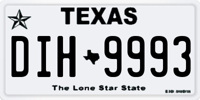 TX license plate DIH9993