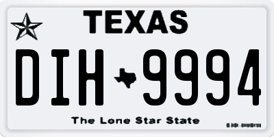 TX license plate DIH9994
