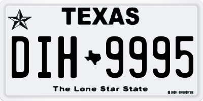 TX license plate DIH9995