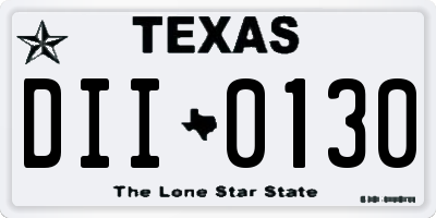 TX license plate DII0130