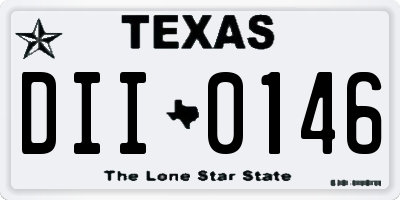TX license plate DII0146