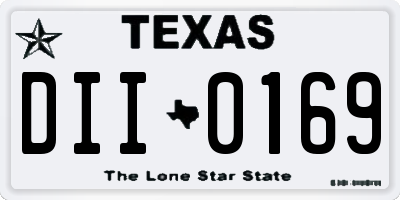 TX license plate DII0169