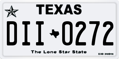 TX license plate DII0272