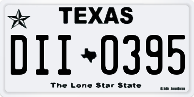 TX license plate DII0395