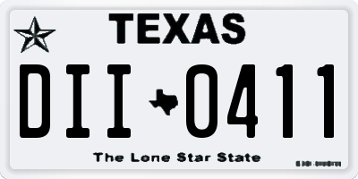 TX license plate DII0411