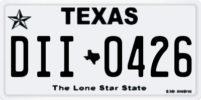 TX license plate DII0426
