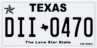 TX license plate DII0470