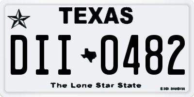 TX license plate DII0482