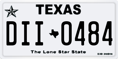 TX license plate DII0484