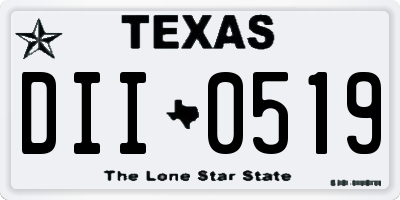 TX license plate DII0519