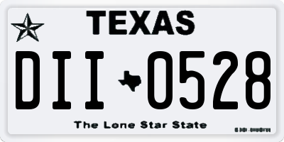 TX license plate DII0528