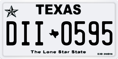 TX license plate DII0595