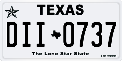 TX license plate DII0737