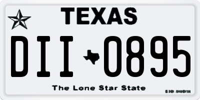 TX license plate DII0895