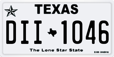TX license plate DII1046