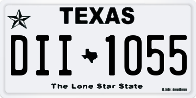 TX license plate DII1055