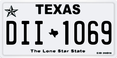 TX license plate DII1069