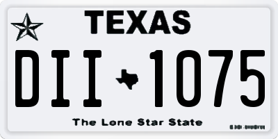 TX license plate DII1075