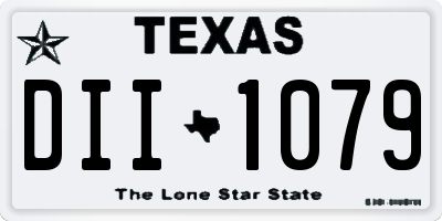 TX license plate DII1079