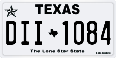 TX license plate DII1084
