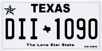 TX license plate DII1090