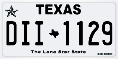 TX license plate DII1129