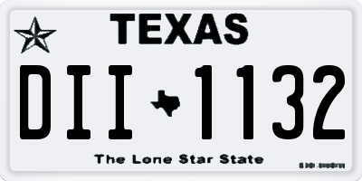 TX license plate DII1132