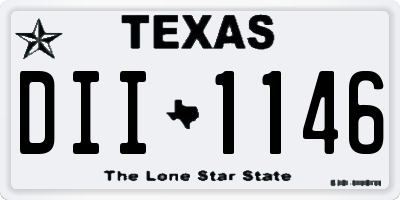TX license plate DII1146
