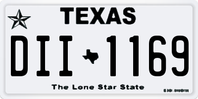 TX license plate DII1169