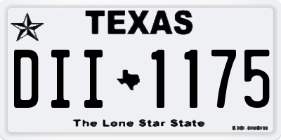 TX license plate DII1175
