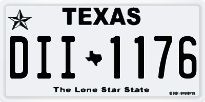 TX license plate DII1176
