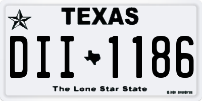TX license plate DII1186