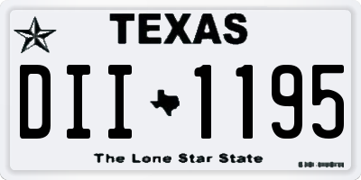 TX license plate DII1195