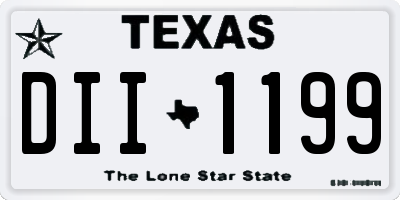 TX license plate DII1199