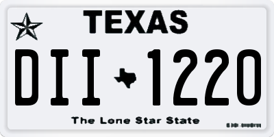 TX license plate DII1220