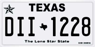 TX license plate DII1228