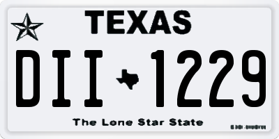 TX license plate DII1229