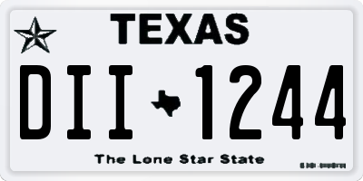 TX license plate DII1244