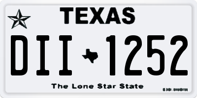 TX license plate DII1252