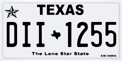 TX license plate DII1255