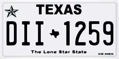 TX license plate DII1259